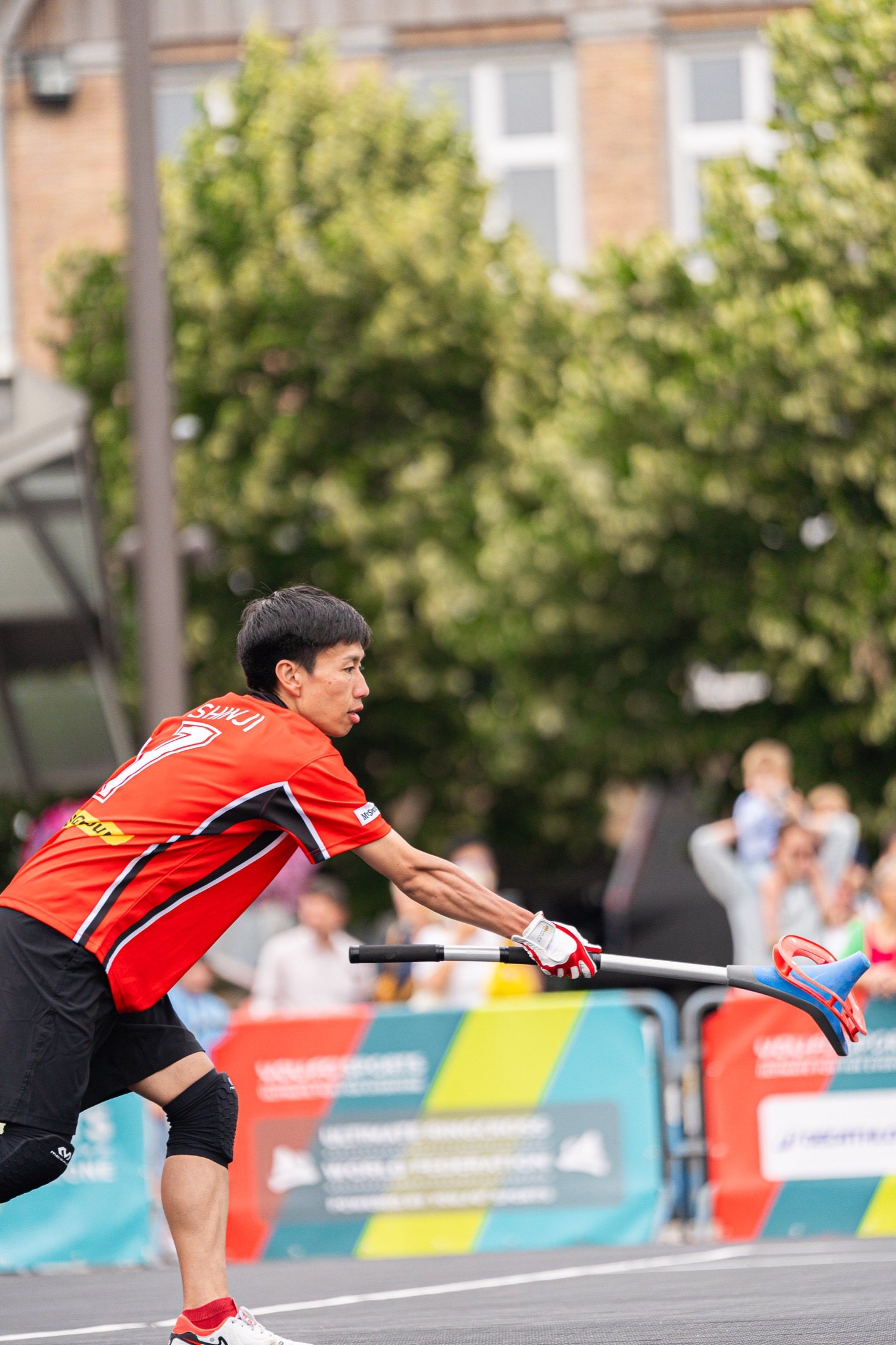 世界大会でプレーする日本選手